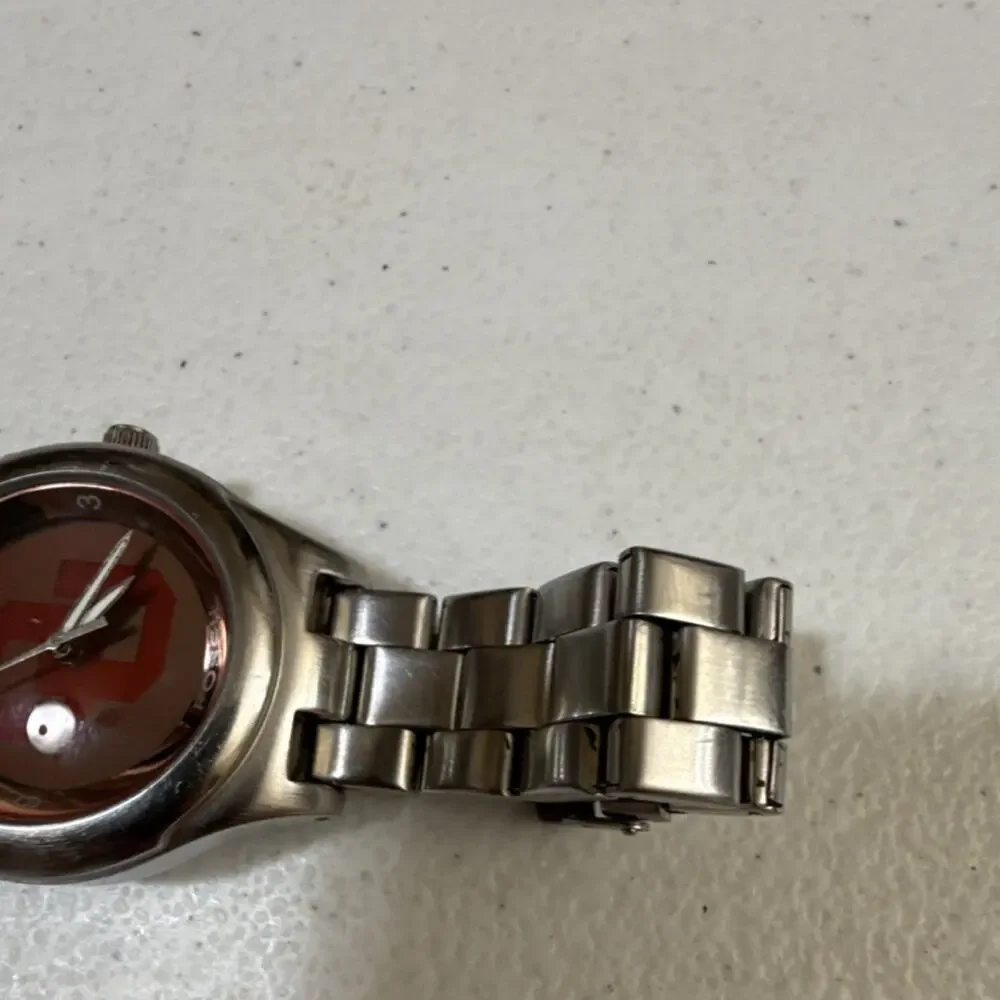 Men’s Fossil Kaleido L12092 Red/OU Dial 38mm Case 5.75” Band New Batteries (G2)